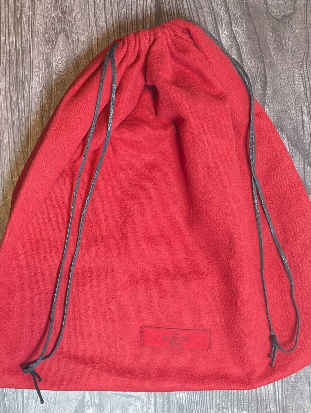 Valentino Garavani Red Large Drawstring Dust Bag Rockstud Locò Handbag Storage